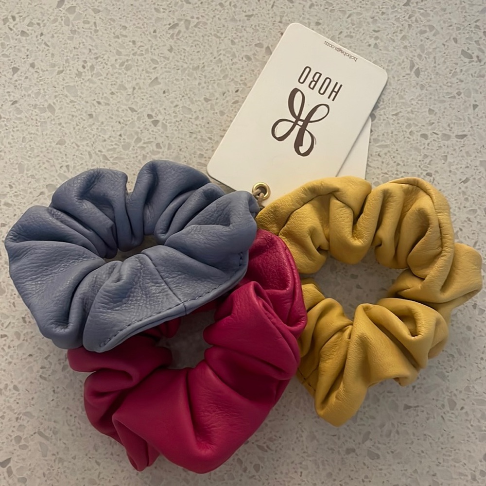 Hobo Leather Scrunchies